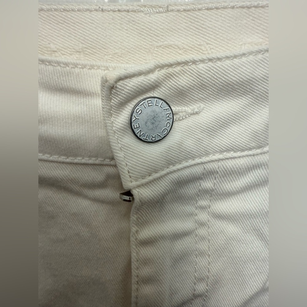 Stella McCartney White Cigarette Skinny Leg Jeans Size 27 Designer Indie Sleaze - Picture 2 of 10